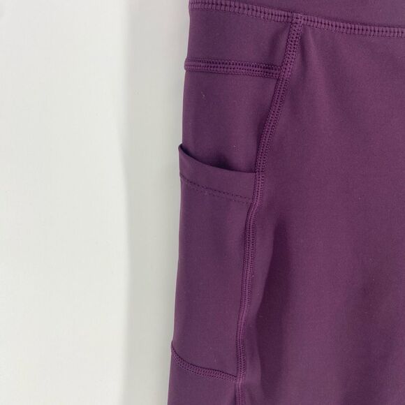 Zyia Active Women's Purple Side Pocket Cropped Capri Leggings Size 6-8 - Picture 2 of 5